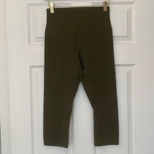 Lululemon Align Crop Olive Green